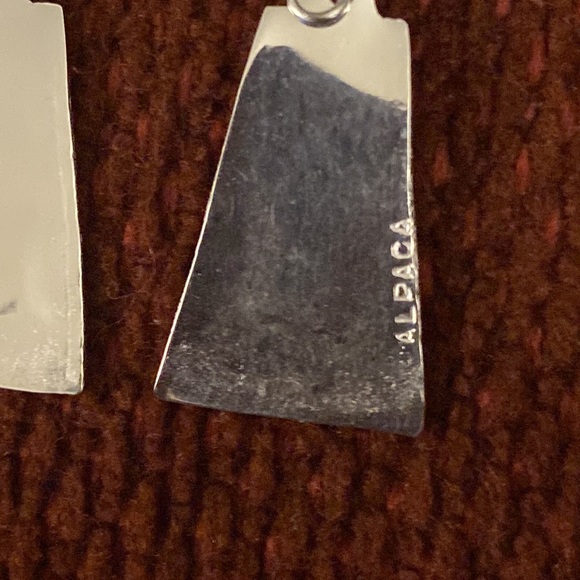 Vintage Choker and Earrings Hand Made in Alpaca Mexico - Picture 8 of 8